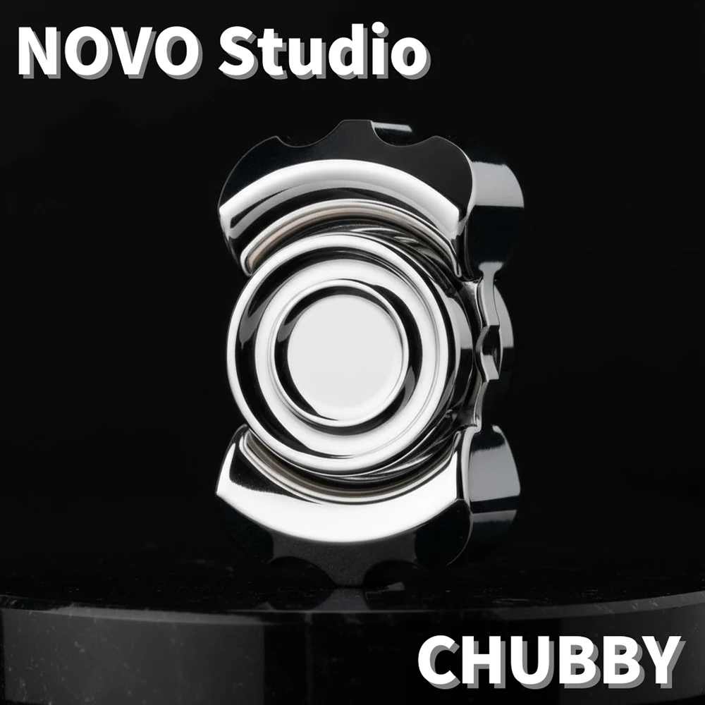 NOVO Studio CHUBBY Two-Bladed Fidget Spinner Stainless Steel Stress Relief Toy Fidget Toys For Adults Office Desk Accessories