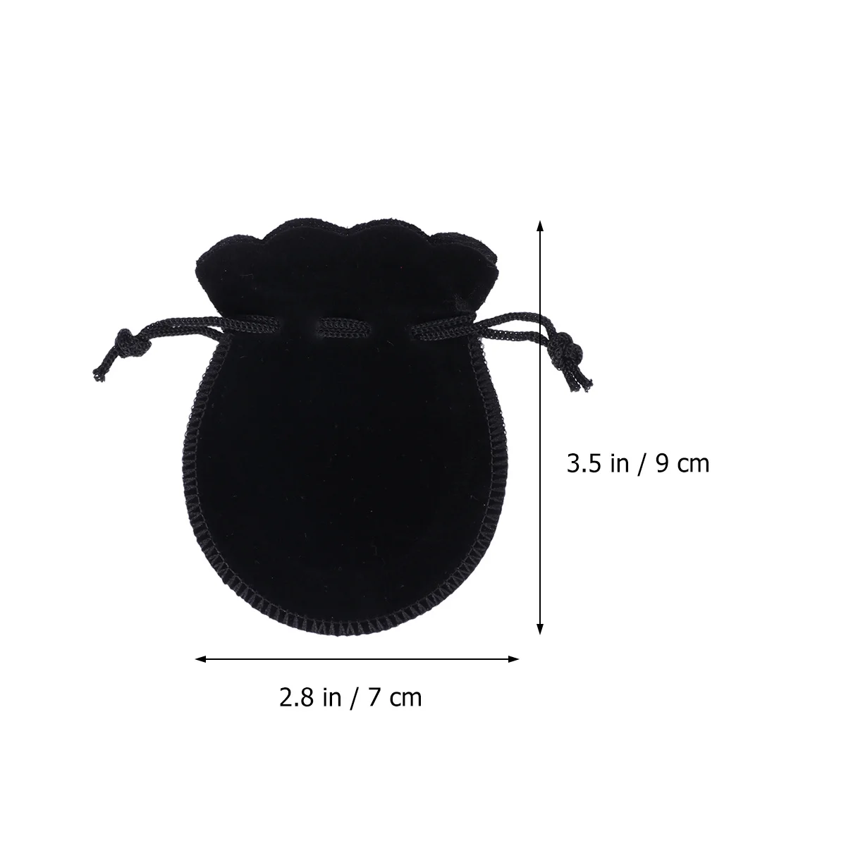 

20pc Gourd Jewelry Pouches Drawstring Bags Gift Storage Bag Flannel Coin Pouch Wedding Christmas Party Favor Bag Black