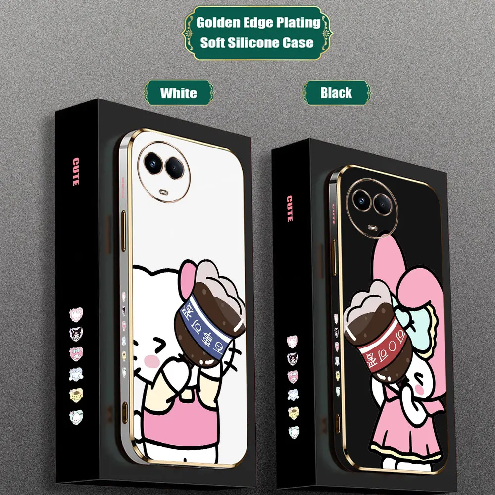 Cola Hello Kitty My Melody E-TPU Case For VIVO V11 V15 V17 V19 V20 V21 V23 V25 V27 V27E V29 V29 V29E V30 V30E S16 S17 S18 5G