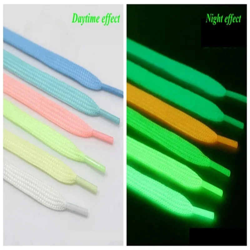 

1 pair New models Luminous Shoelace Solid color shoelaces Men's and women's sports shoes Running at night Fluorescent shoelaces