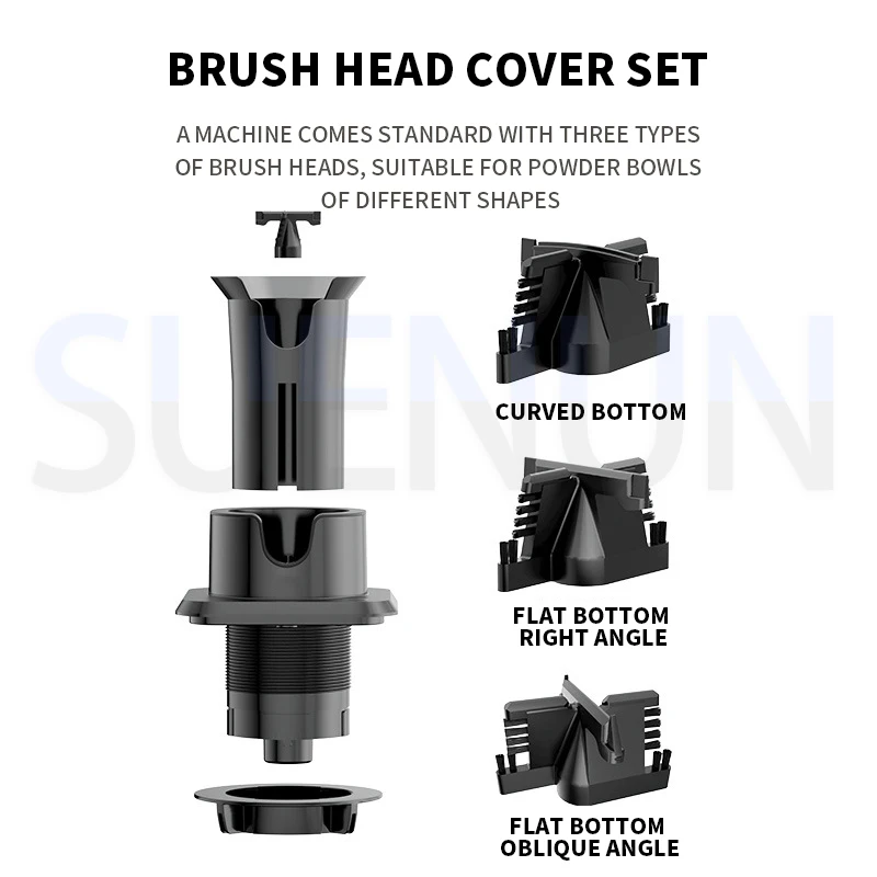 220V الكهربائية نظافة تلقائية لآلة إسبريسو مقبض آلة تنظيف أراضي القهوة مع فرشاة تدور نظافة القهوة N مستوى آلة القهوة مقبض نظافة تلقائية مسحوق ودلو الصخرة