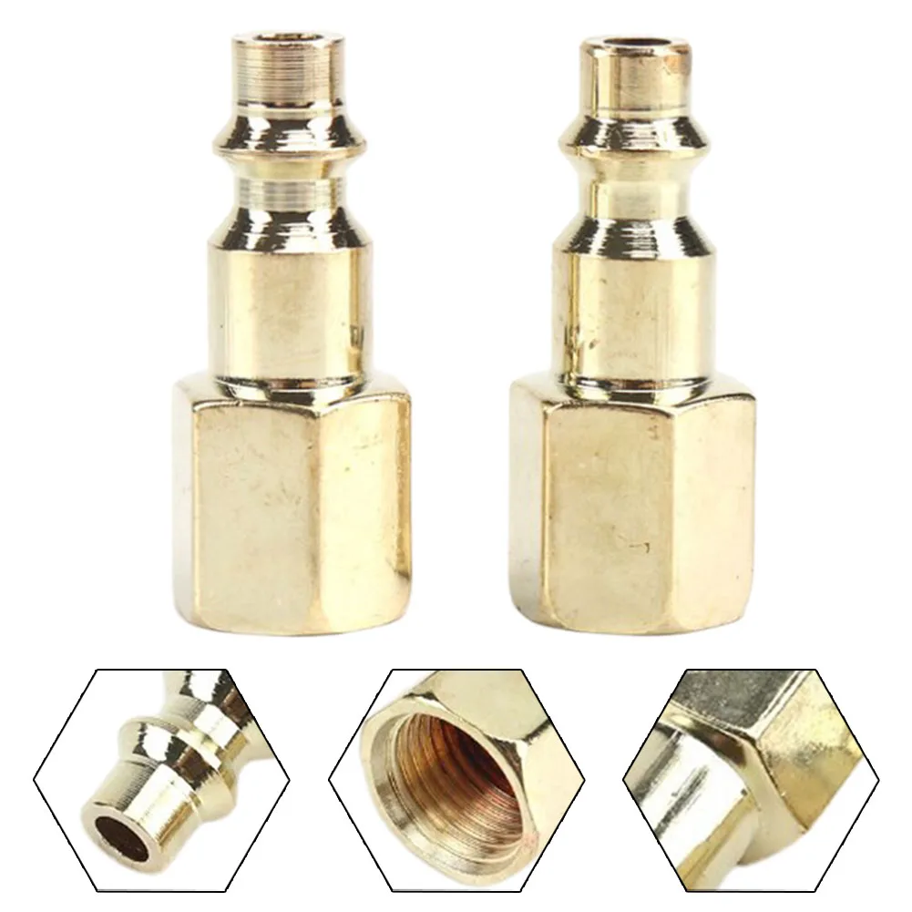 

2pcs 1/4 NPT Air Grinder Line Hose Compressor Connectors Brass Female Quick Release Fitting Rust Corrosion Resistance