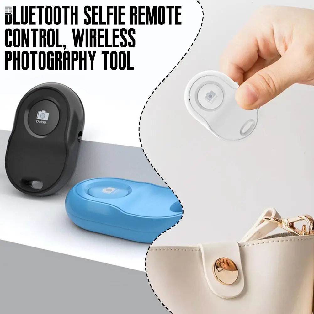 Mini Portable Remote Control Camera Wireless Selfie Shutter Control For /Android Take Photos Videos Hands-Free A6I8