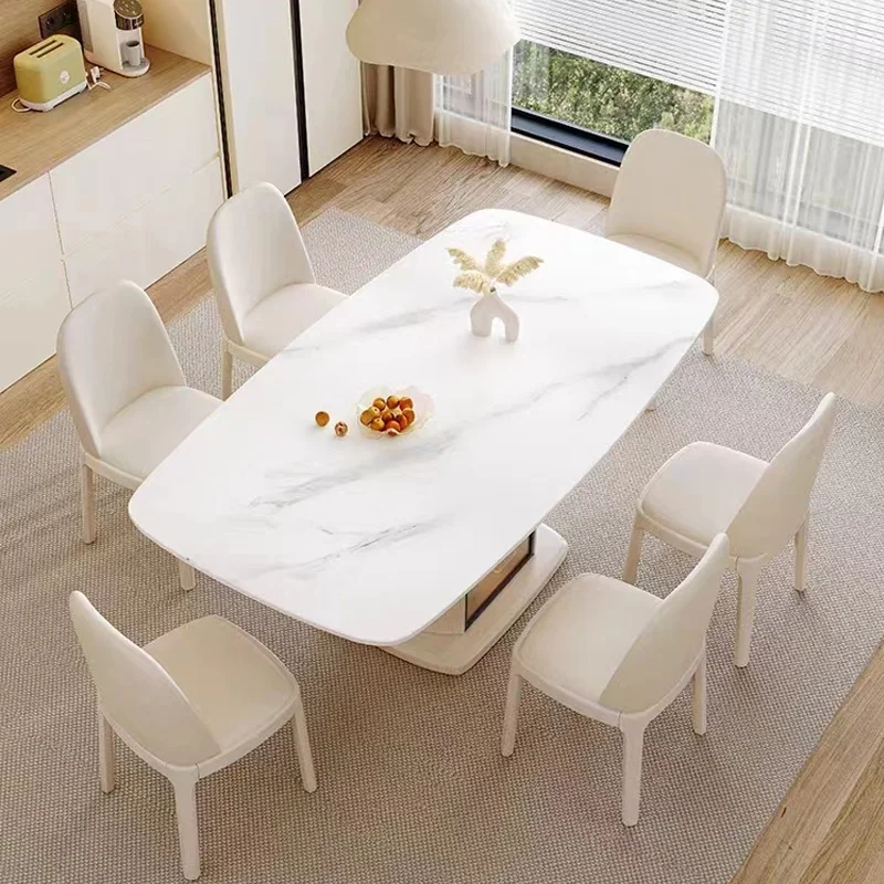 

Modern White Dining Table Italian Makeup Mobile Fashion Dining Tables Multifunction Free Shipping Mesas De Jantar Furnitures