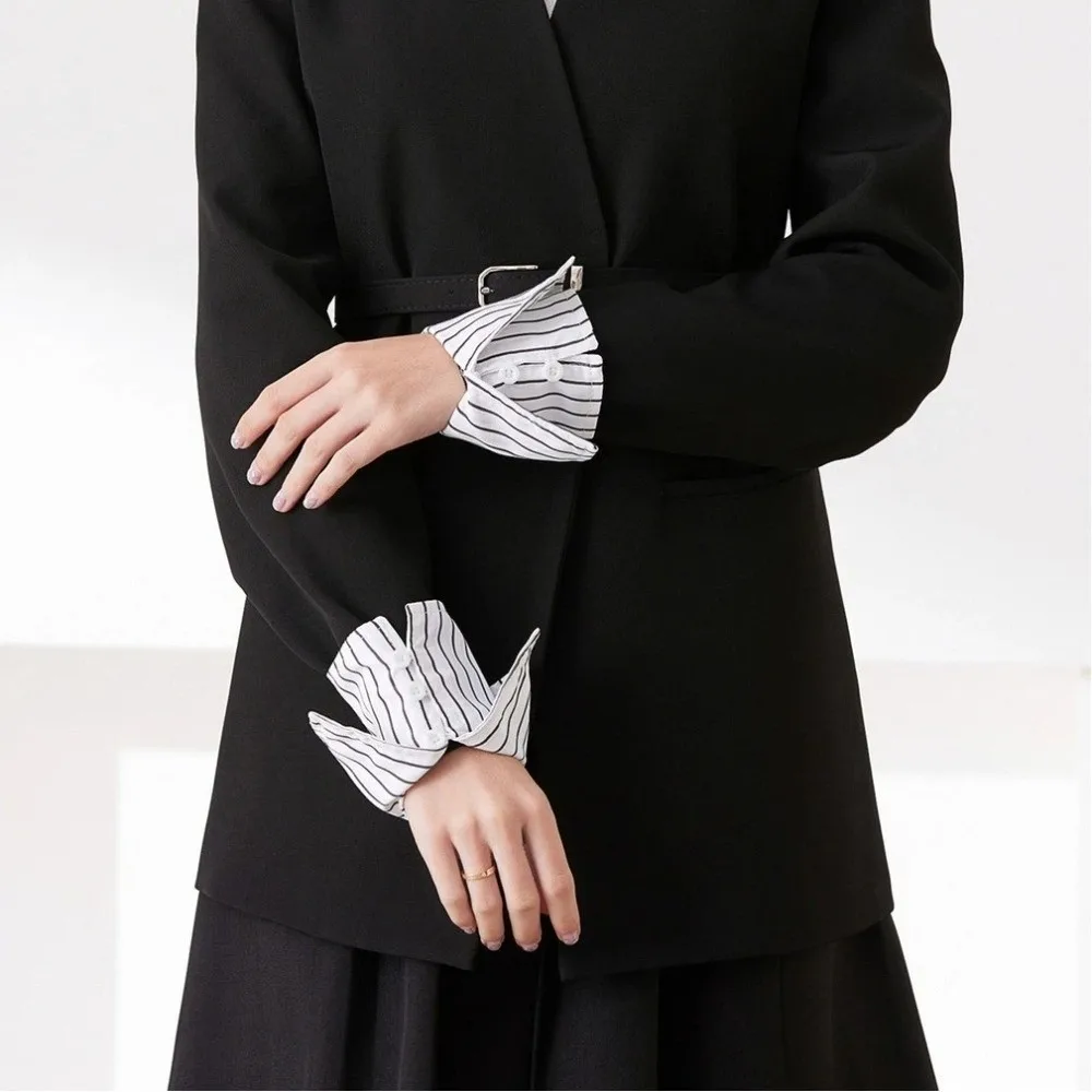 

Clothing Accessories Striped Detachable Sleeves Cuff Extension Arm Decor Fake Hand Sleeves Sweater Clothing Blouse Sleeve Women
