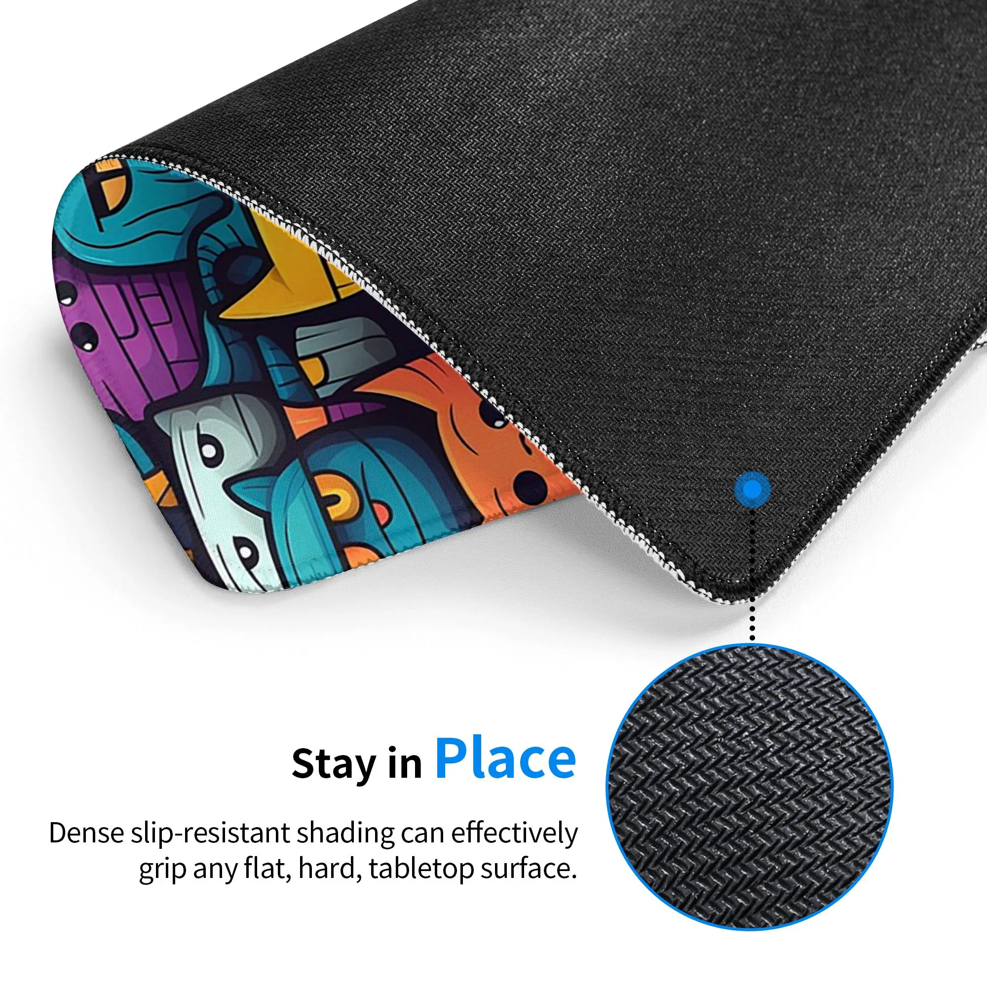 Cartoon Cats Creative Colour Pattern Mouse Pad Computer Keyboard Mouse Mat Gamer PC Laptop Desk Mat Office Table Mats