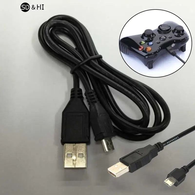 Cable de datos de carga micro usb negro para mando de ps4 playstation 4