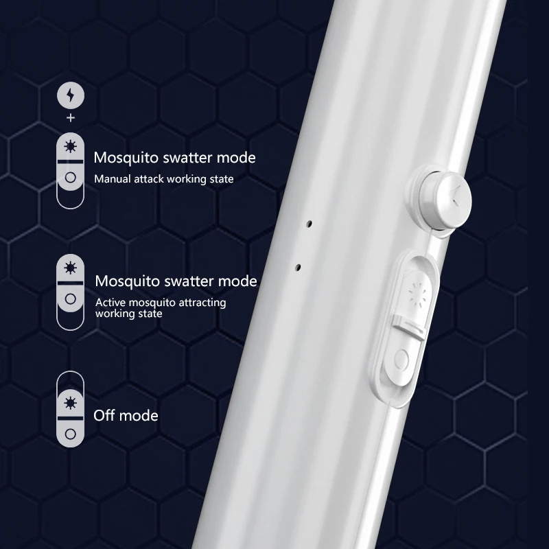 3000V Electric Mosquito Swatter 2-In-1 Rechargeable Mosquito Swatter Household Multifunctional Automatic Mosquito Swatter