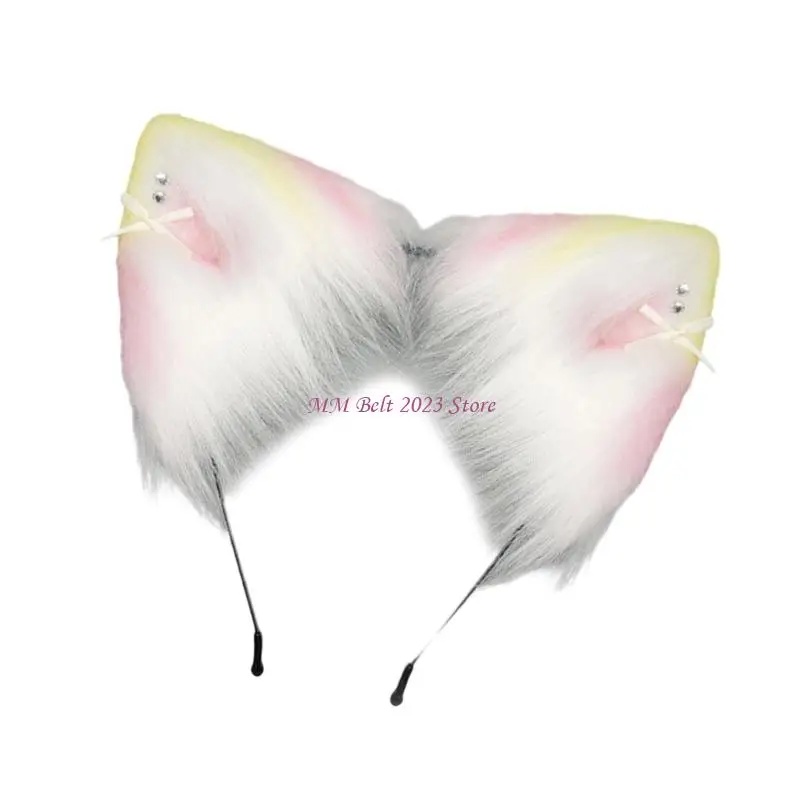 49ME Băng đô cài tóc giả Puss thoải mái nhẹ nhàng cho làn da mỏng manh Lễ hội ngày lễ