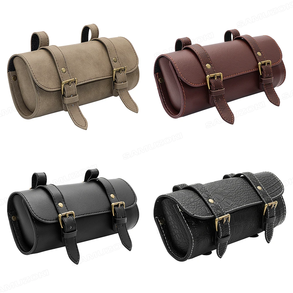 Motorcycle Tool Bag Universal Fork Bag Saddlebags Handlebar Bag Sissy Bar Storage Bag for Honda Kawasaki Suzuki Yamaha Sportster