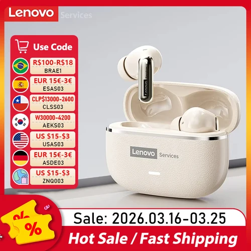 Imagen 1 del producto Lenovo LE208 auriculares Bluetooth V6.0 ENC auriculares inalámbricos con cancelación de ruido auriculares de música para juegos de baja latencia llamada HD con micrófono