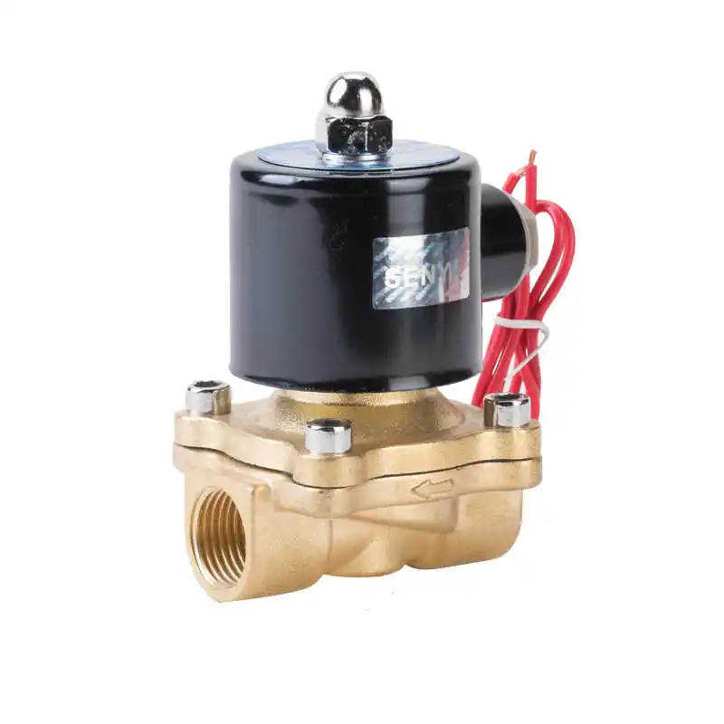 

1/4''3/8''1/2''3/4" 1" 2" Brass Electric Solenoid Valve DC12V DC24V AC220V 110V Normally Closed Solenoid Valve For Water Oil Air