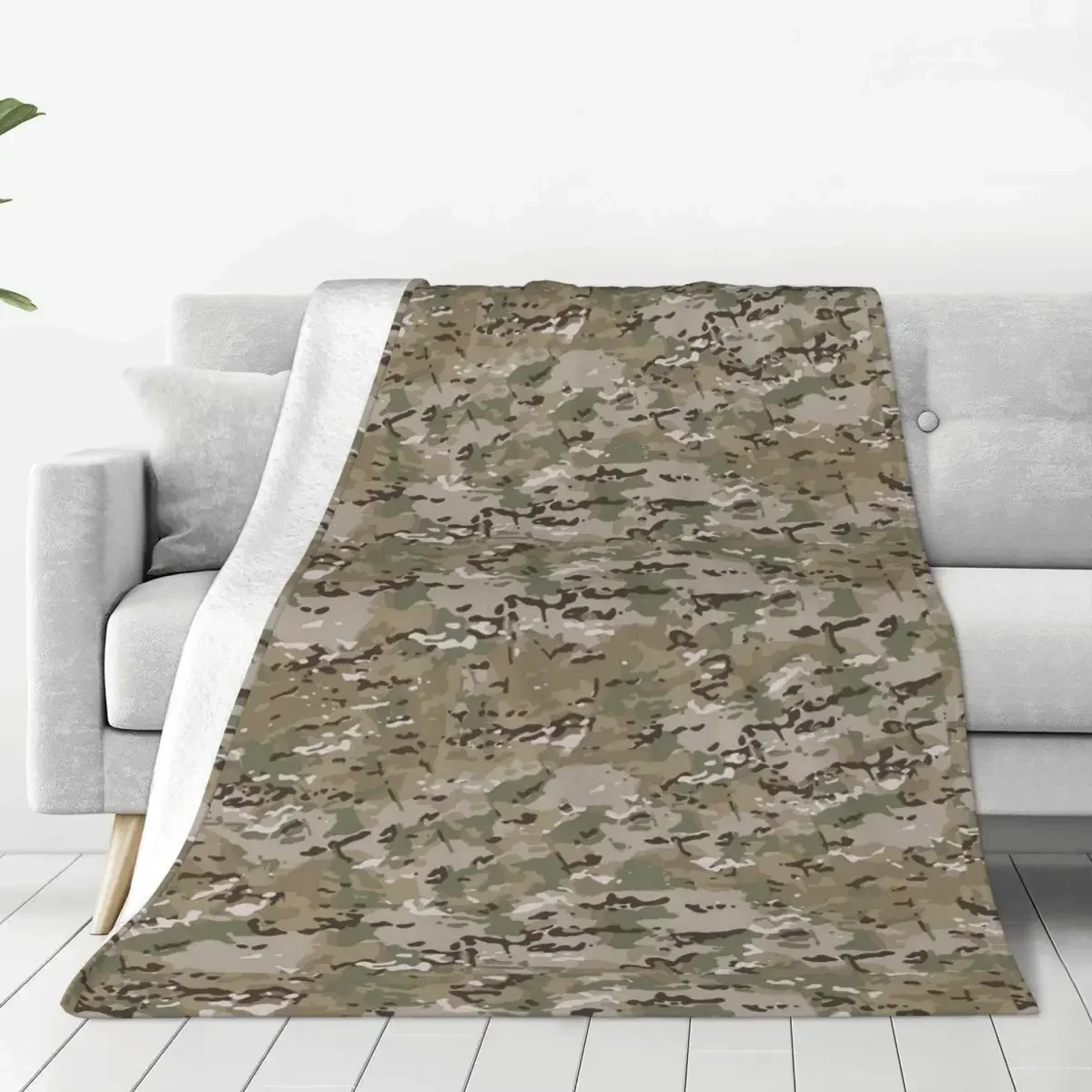 Multicam Flannel Blankets Camouflage Military Customized Throw Blanket for Home Hotel Sofa 125*100cm