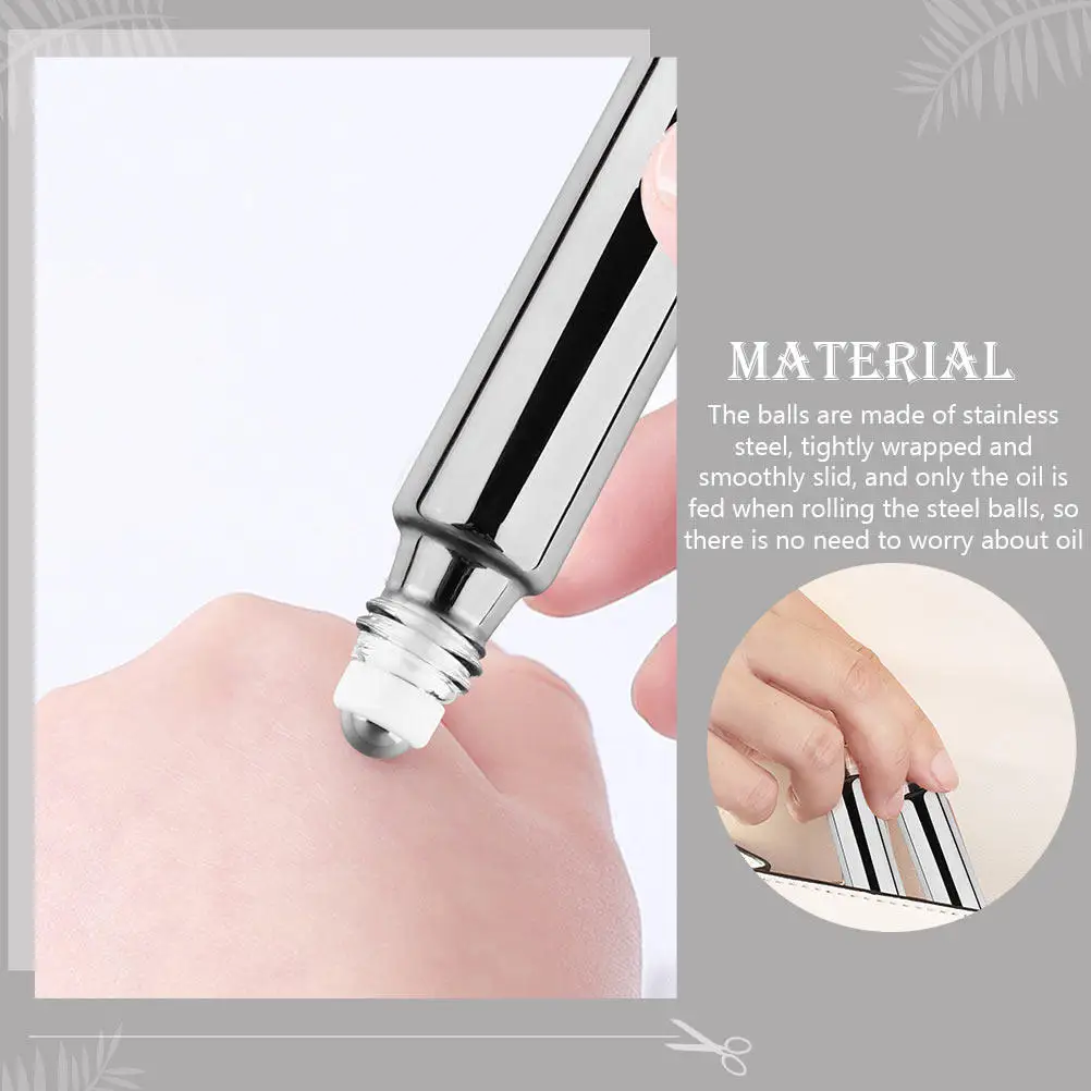 

Набор из 10 флаконов-роллеров с защитой от протекания, стеклянные, для эфирных масел и парфюмерии, портативные дорожные контейнеры