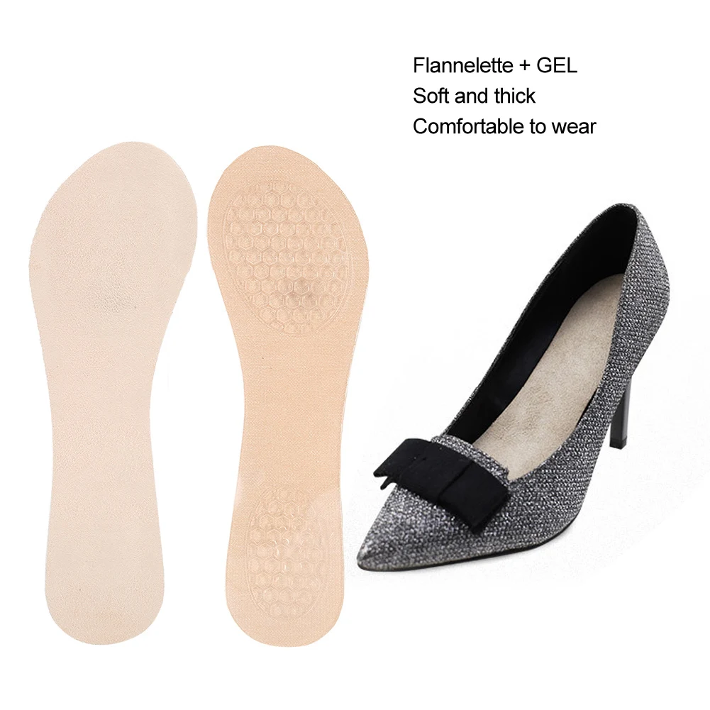 

2Pairs Women High Heeled Shoes Non slip Insoles Elastic Shock Absorption Foot Pad Foot Pad Women Insole Shock Absorption Insole