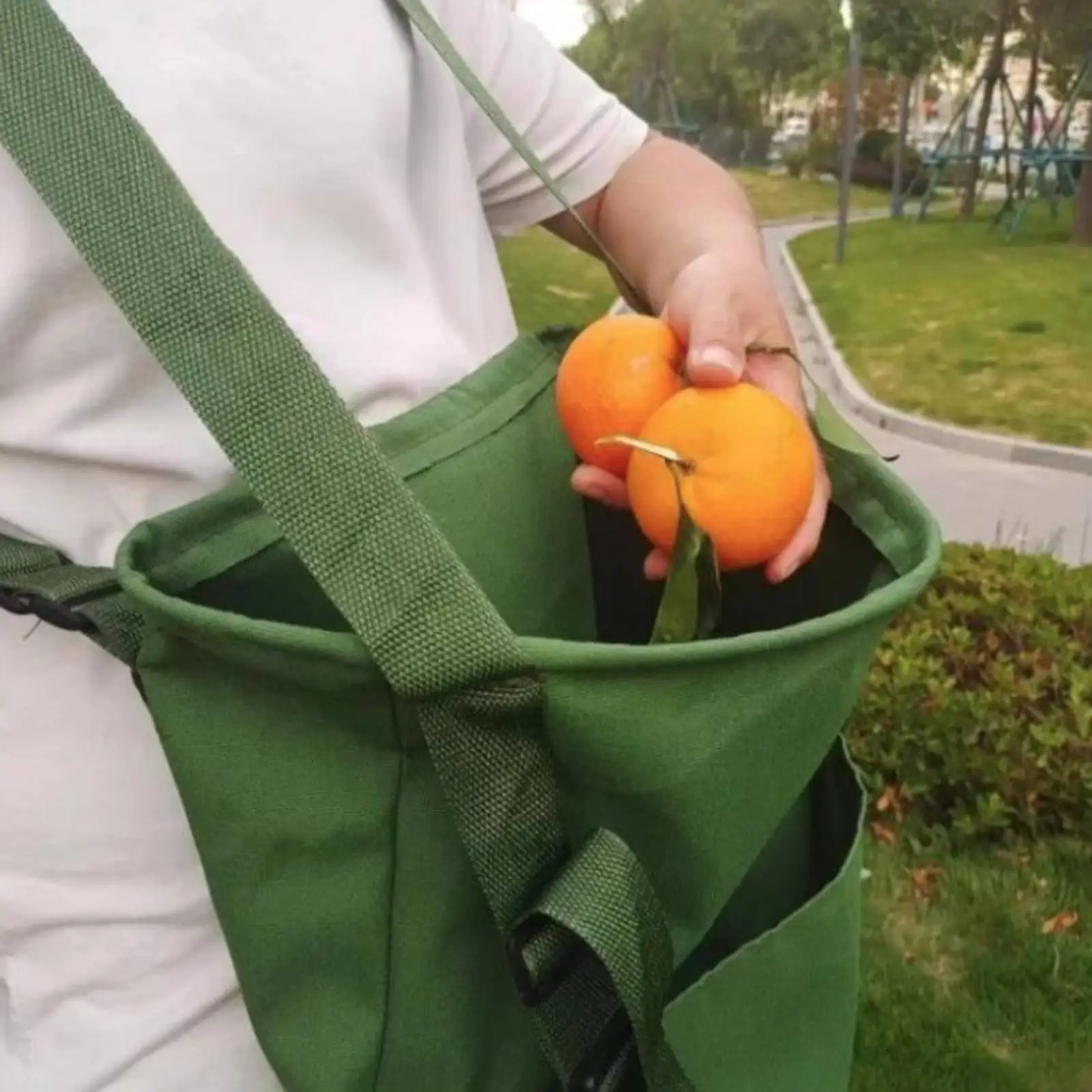 Industrial Pouch Canvas Harvest Bag Adjustable Hands Support Picking Apron for Orchard Field Use