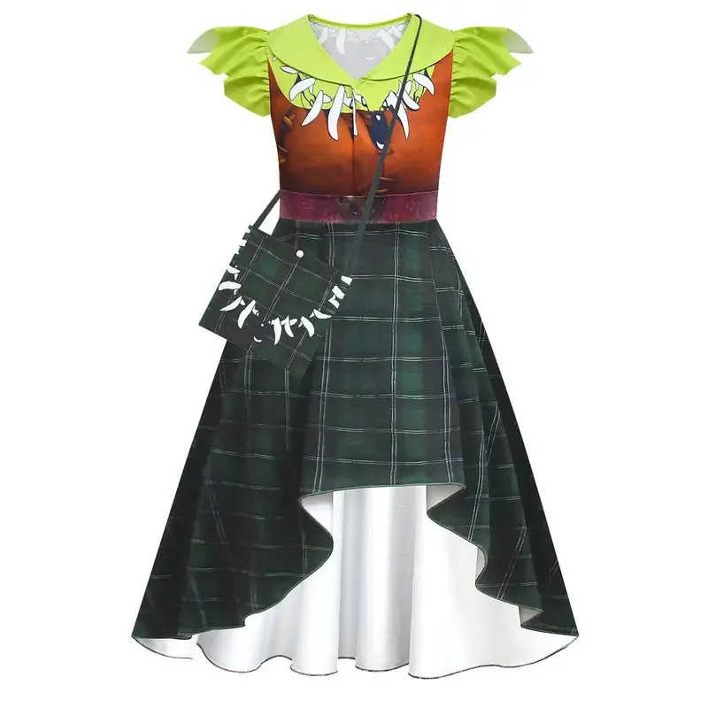 ملابس أطفال من Shrekes فستان الأميرة فيونا التنكري للفتيات الصغيرات لحفلات الهالوين وحفلات الكرنفال للأطفال أزياء أداء من أربع قطع