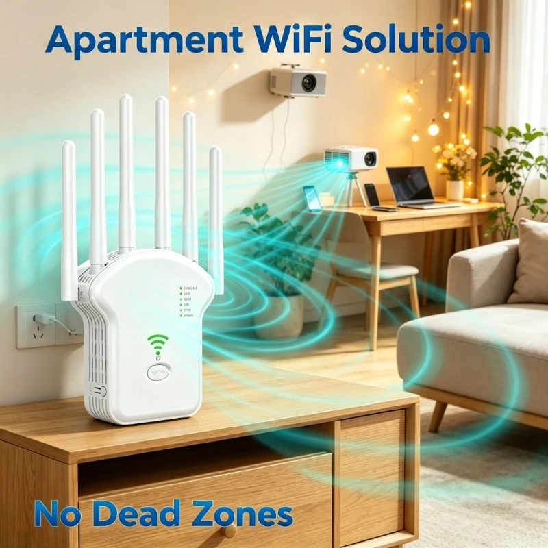 Dual Band AC1200M WiFi Range Extender 5G Wireless Signal Amplifier Home Stable Network Booster Repeater