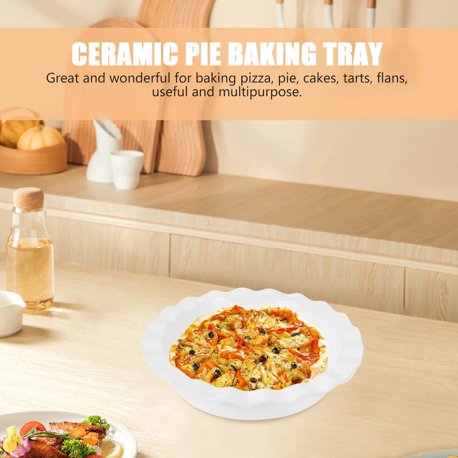 Round Ceramic Nonstick Pie Pan 4