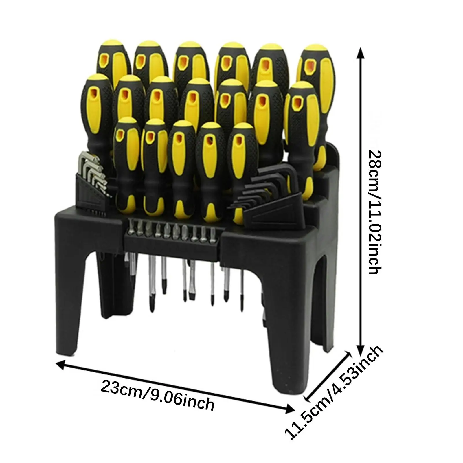 44 Piece Screwdriver Set Hand Tools Versatile Home Use Easy to Use with Rack