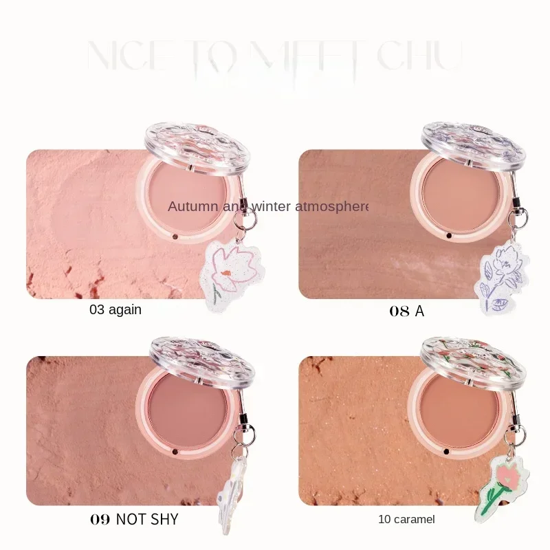 FLORTTE Make Up Blush Palette Cosmetici coreani Fard First Kiss Fard Evidenziatori naturali fini a lunga durata
