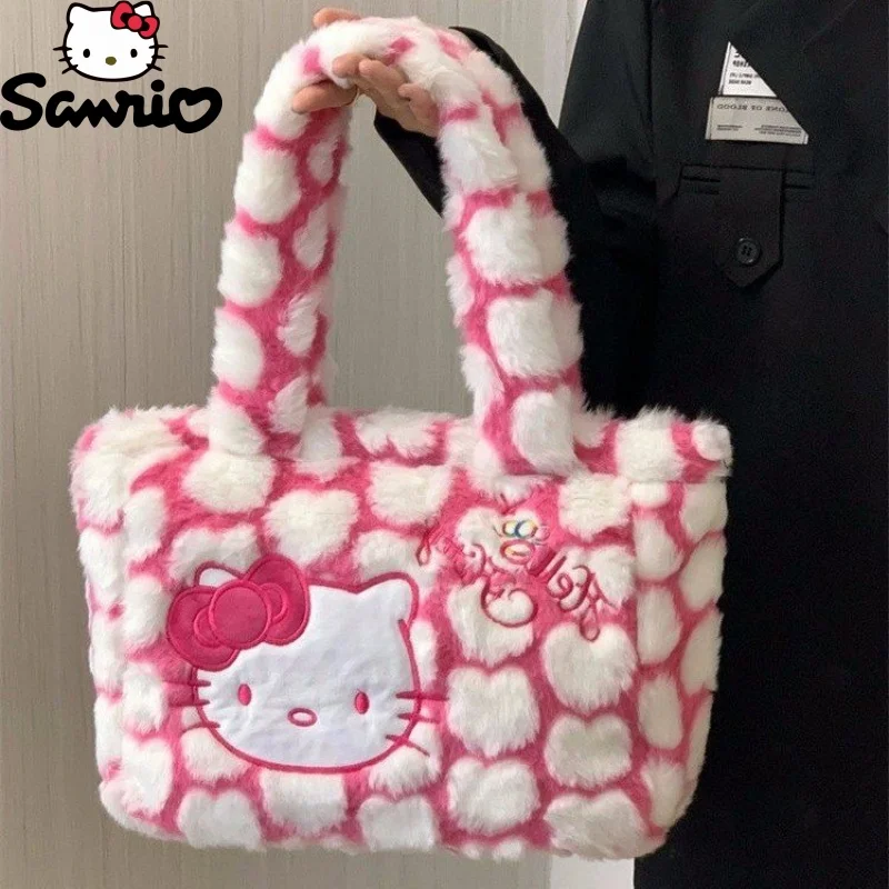 Sanrio Hello Kitty New Pattern Shoulder Bag Handbag Trendy Y2k Tote Bag Trendy Storage Handbag Autumn And Winter Collection Gift