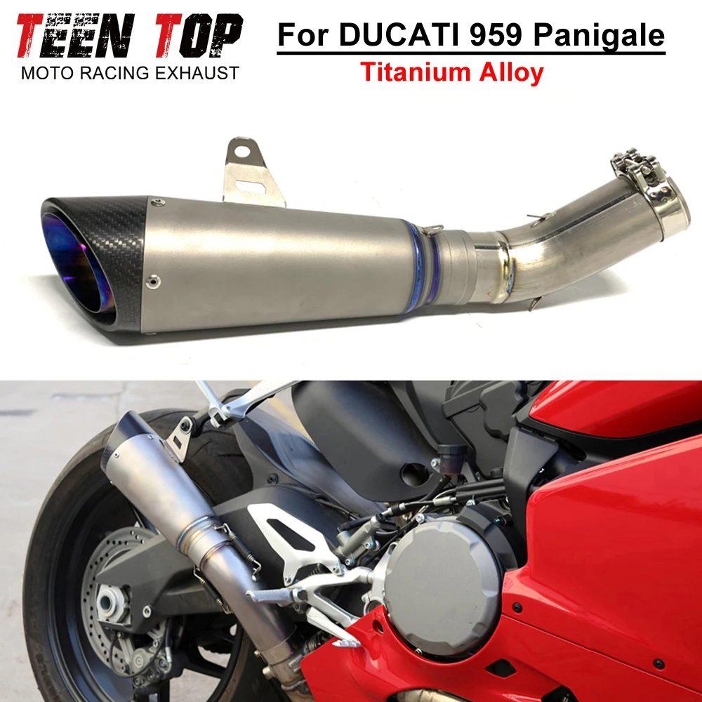 Moto Middle Link Pipe Exhaust Muffler For Ducati 959 Panigale Slip On Exhaust No DB Killer Motorcycle Escape Systems