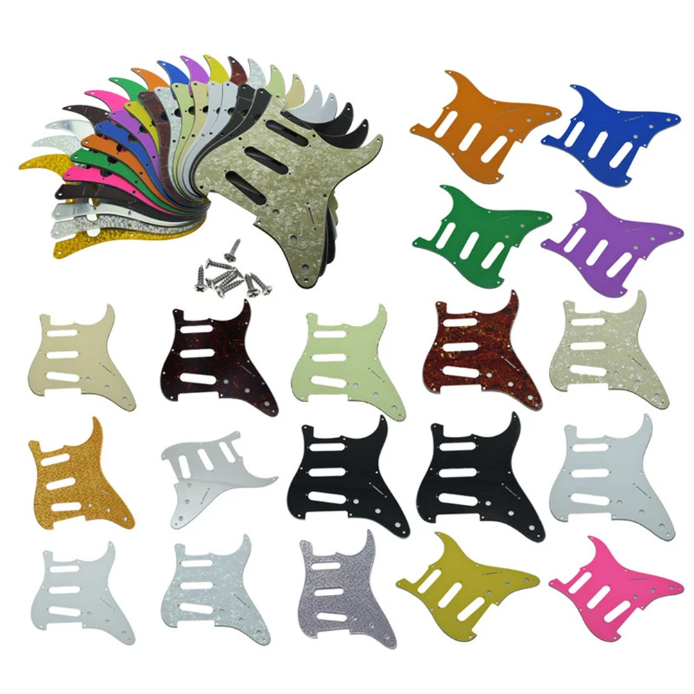 1pc Stylish Colorful Scratch Plate For SSS Stratocasters Colorful 11-Hole Pickguard Replacement Electric Guitar Accessories