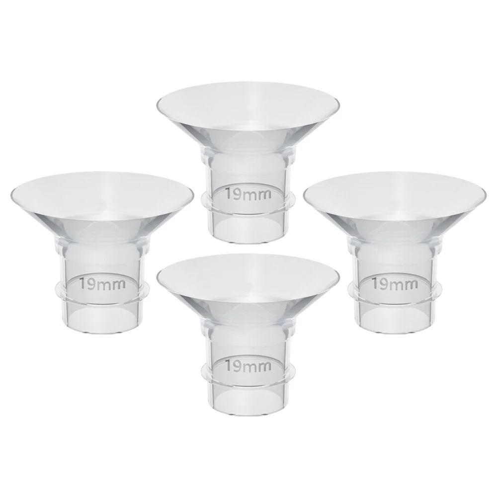 4 Pcs Breast Pump Converter Flange Inserts Silicone Replacement for Wearable Breast Pumps 19MM Diameter Baby Feeding Accessories