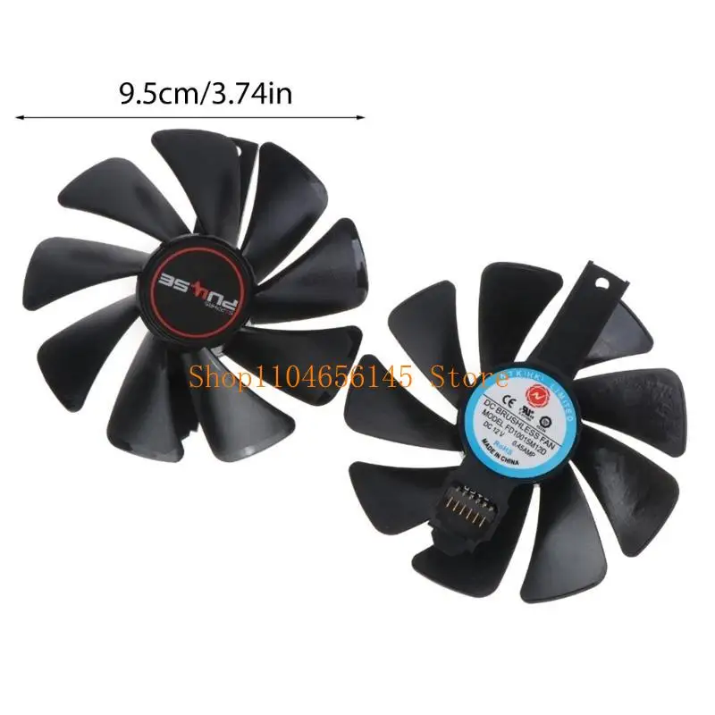 652F 1/2 Pieces 95mm FD10015M12D 6Pin Graphics Card Cooling Fan For Sapphire RX 5700XT RX5700 RX5600XT RX5500XT VGA Cooler view 6