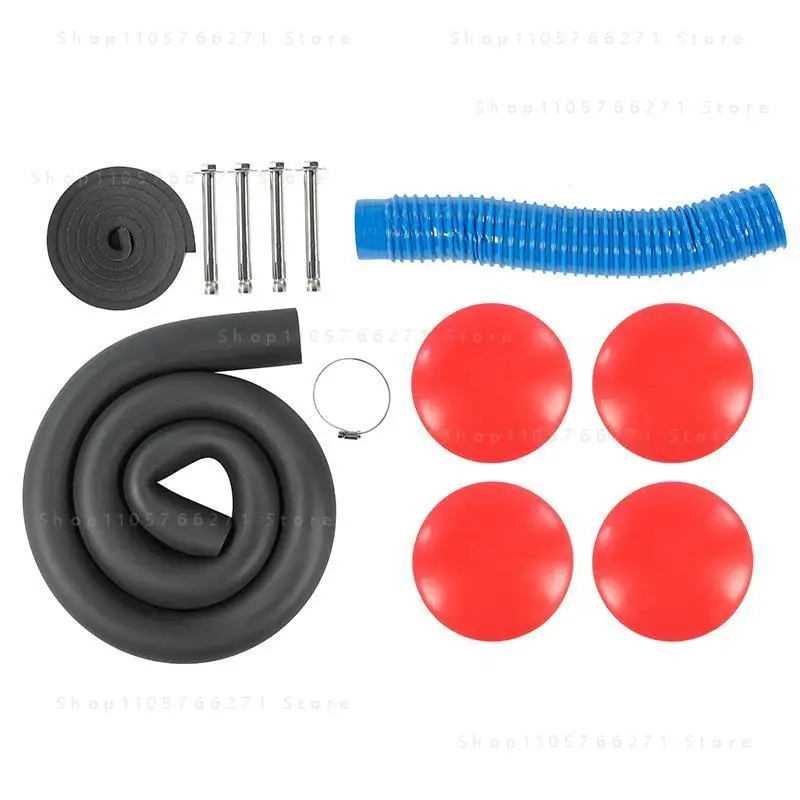 1.7m 4 Holes Round Float Water Trough Automatic Water Supply Drinking Bowl for Cattle Sheep Calf Livestock Farming Use