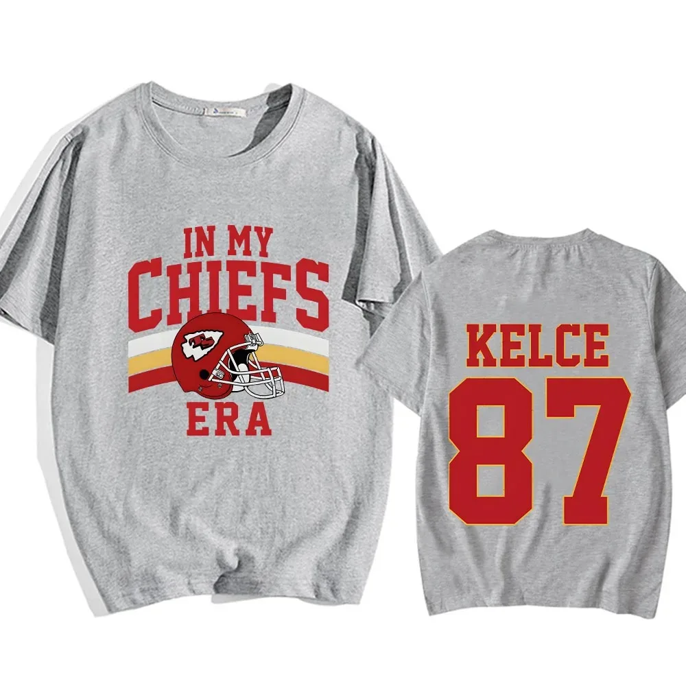 In My Chiefs Era TravisKelce T-shirt Men/women Fashion Cotton O-neck Tee-shirt Short Sleeve Comfortable Graphic PrintingTops