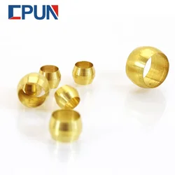 10pc Brass Double taper ferrule 4 6 8mm OD Compression Sleeve seal ring fittings Tube centralized lubrication system