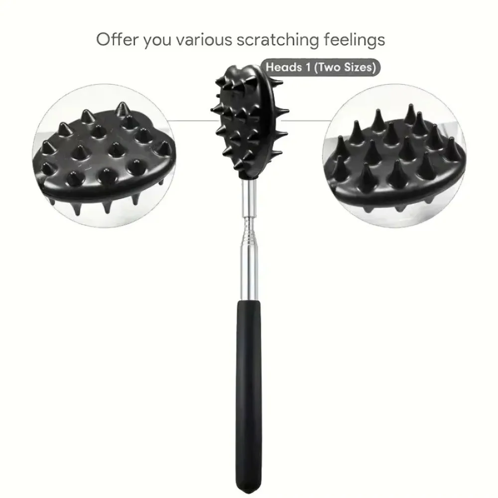 New Cactus Back Scratcher Handheld Adjustable Back Massager Long Lasting Double Head Massage Hammer Body Relaxation
