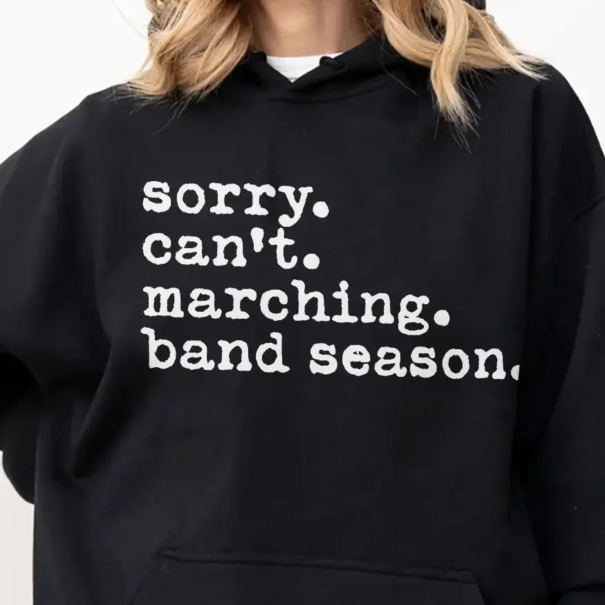 

Retro Vintage Sweatshirt Aesthetic Graphic Hoodies Y2K Casual Daily Wear Unisex Versatile Stylish Pullover Sorry Cant Marching