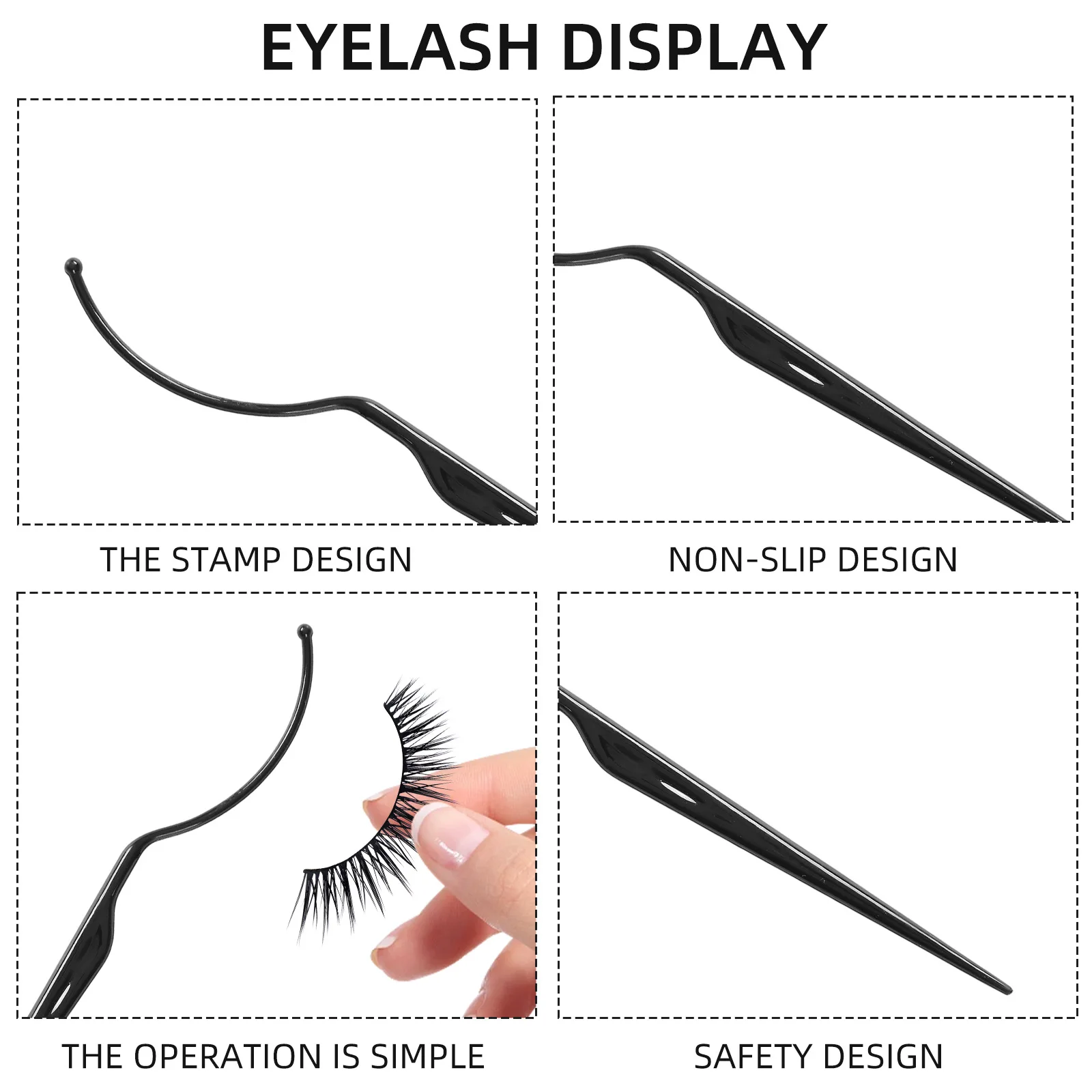 10pcs False Eyelashes Trial Wearing Device Eyelashes Style Display Wands Eyelash Applicator Auxiliary Bracket Lashes Holder view 3