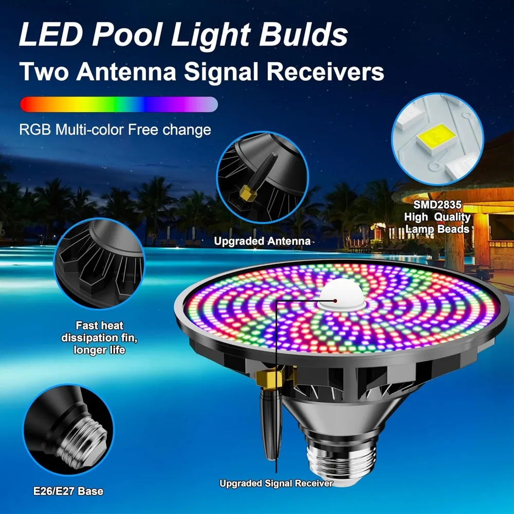 لمبة إضاءة حمام السباحة LED لحمامات السباحة الداخلية - أضواء حمام السباحة LED بقدرة 90 وات #1