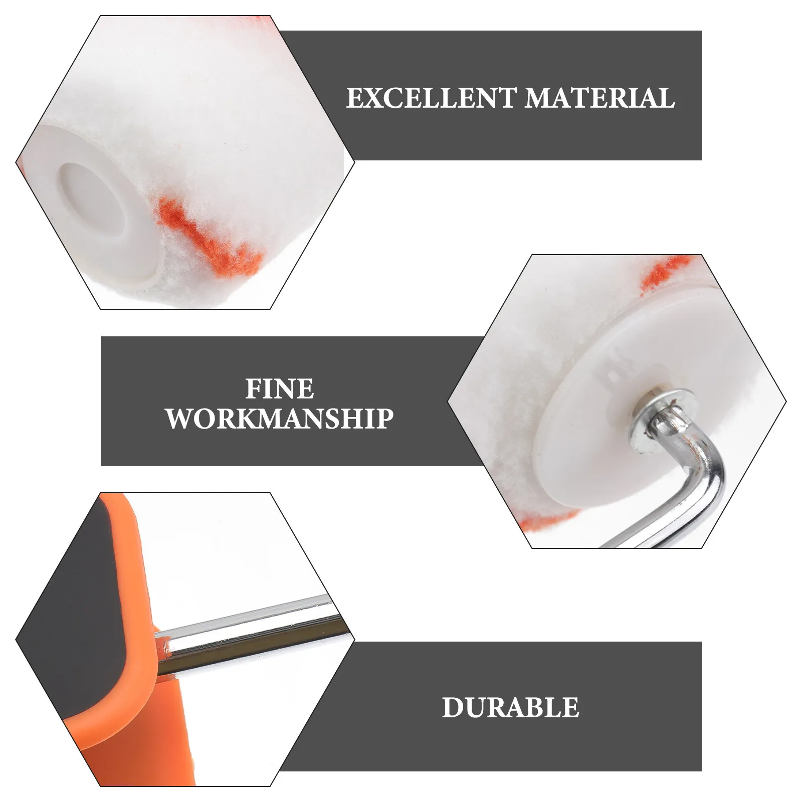 Wall Painting Roller Kit High Density Foam Rollers for Smooth Finish Stain Coverage Home Office DIY