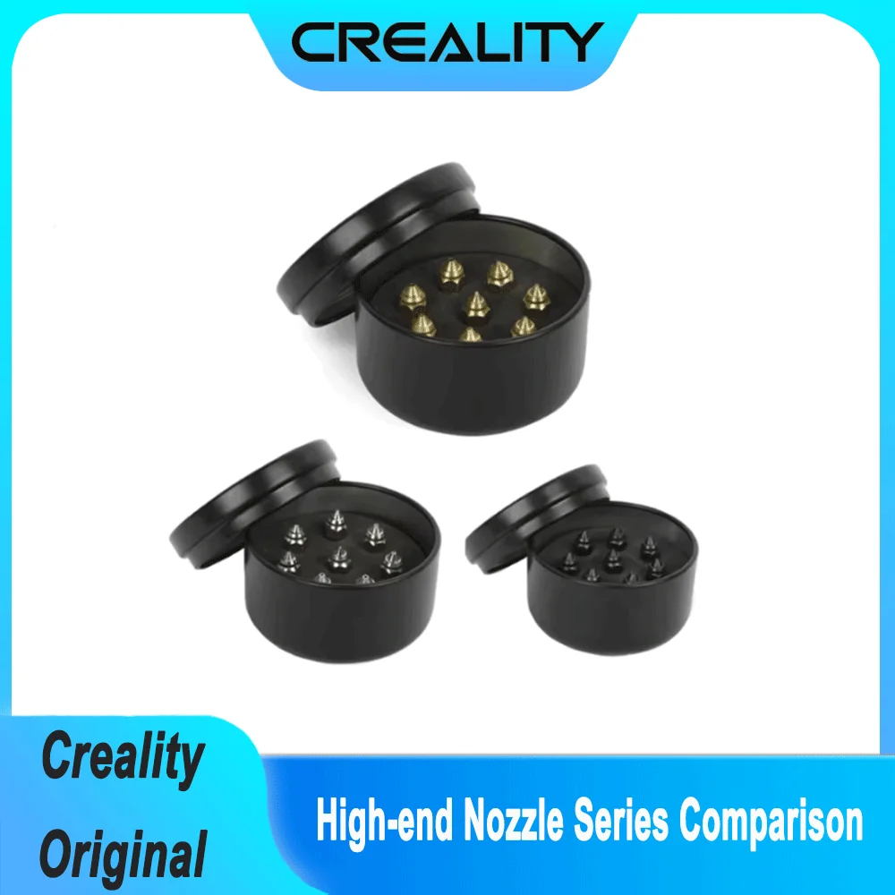

CREALITY New High-end Brass Nozzle Kit or Copper Alloy Nozzle Kit or Hardened Steel Nozzle Kit 8pcs/Set 0.25mm/0.4mm/0.6mm/0.8mm