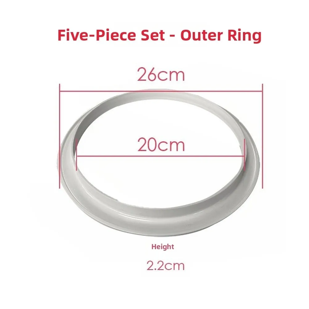 Retainer Ring Kit for Wall Mounted Pool Filters ABS Material Two Sized Rings for Complete Locking Function in Filter Housing