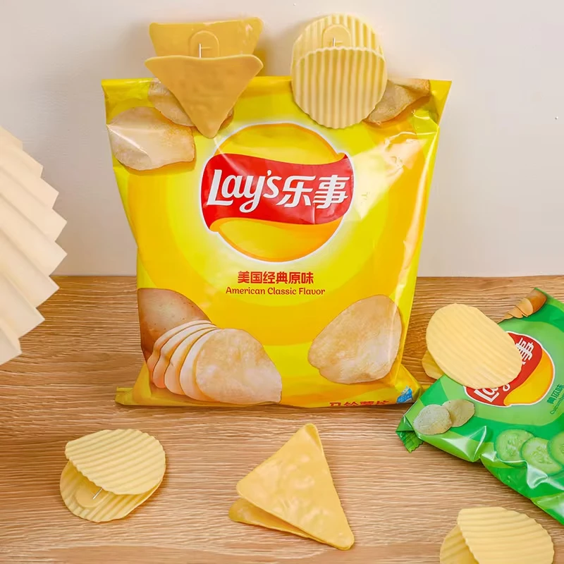 4Pcs Creative Simulation Potato Shape Clip Cute Decorative Clip Food Bag Sealing Clip Spring Clips for Home Kitchen