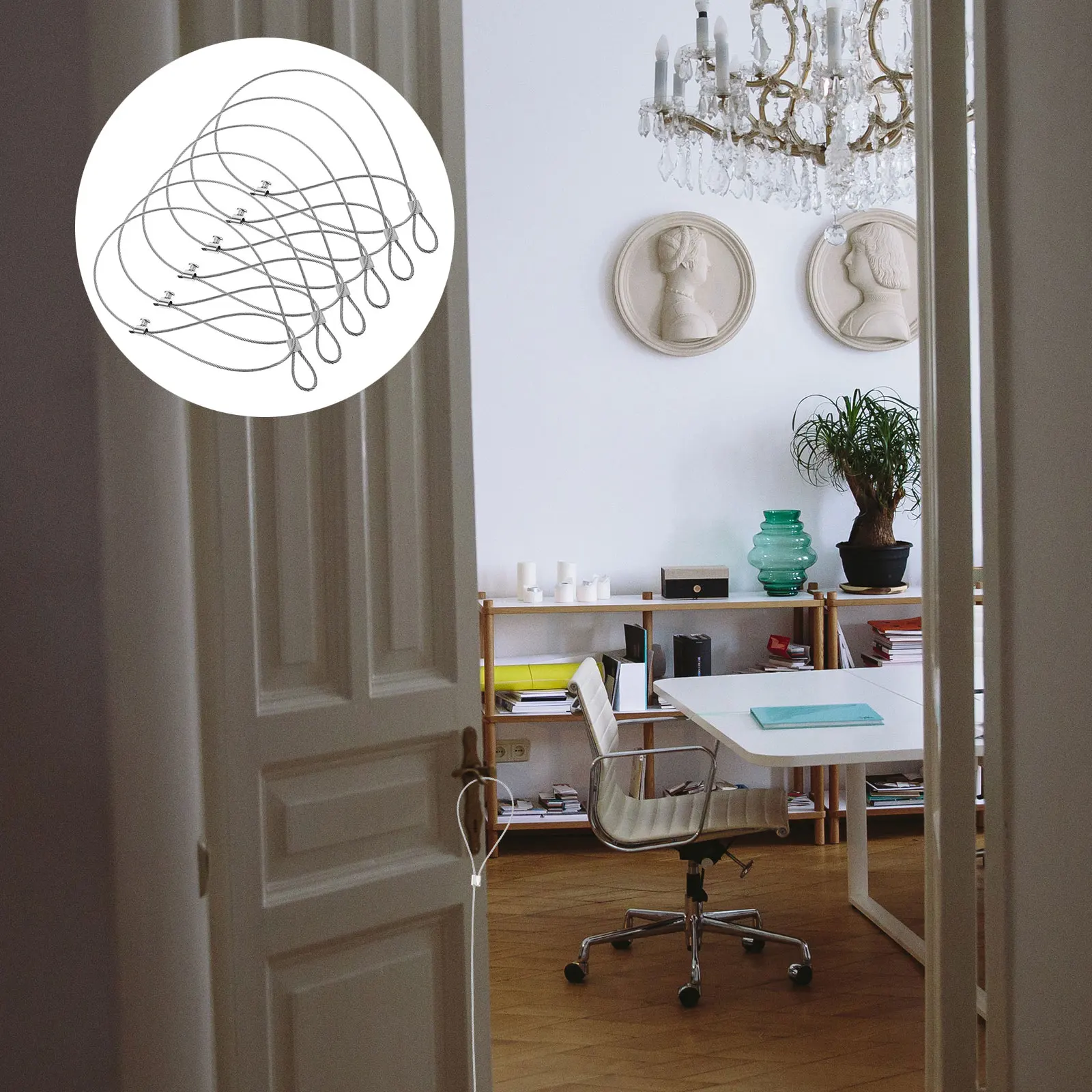 6 قطعة بوابة مزلاج كابل سحب مقاومة للصدأ 304 الفولاذ المقاوم للصدأ مرنة بوابة السياج فتاحة لأمن البوابات الخشبية المعدنية