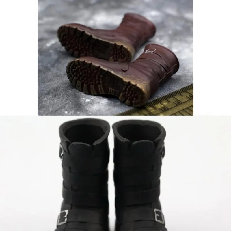 

1/6 Scale World War II Dolls Boots VF003 Brown/Black Mid Boots Hollow Shoes Model for 12'' Action Figures Body