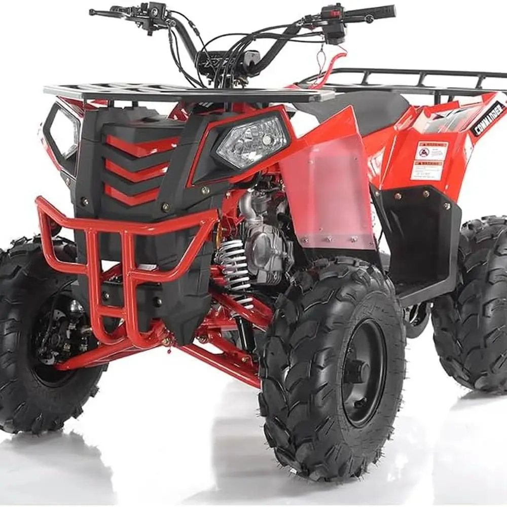 

Красный молодежный внедорожный квадроцикл объемом 125 куб.см, вездеходный четырехколесный велосипед для детей