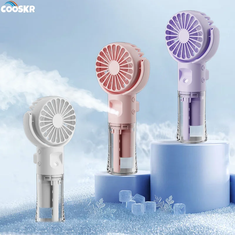 

Portable Handheld Fan Mini Water Humidifier Fan Usb Rechargeable Hand Fan Small Spray Mist Cooling Fan for Outdoor Travel 4 Gear