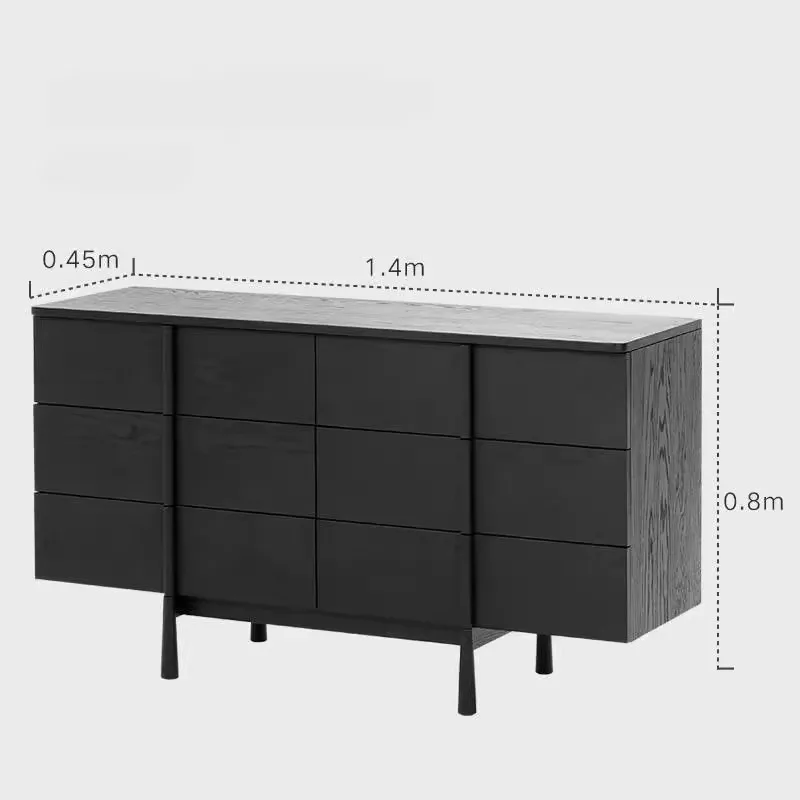 CX wabi-sabi wind medieval dining side cabinet solid wood bucket cabinet, log wind storage, locker