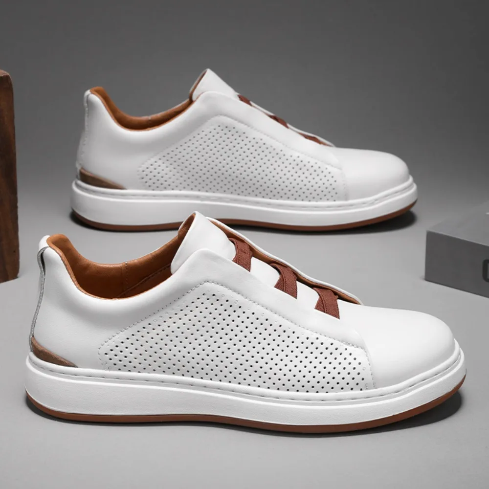

Genuine Leather Mens Sneakers Outdoor Sports Casual Shoes Men Leisure Walk Male Skateboard Footwear Masculino Stylish Trainers