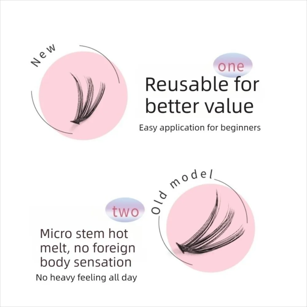 Mixed Style Large Capacity Eyelash Book 30D40D Mixed Single Cluster Cluster Eyelash Curled Upright Hair False Eyelash Daily Wear