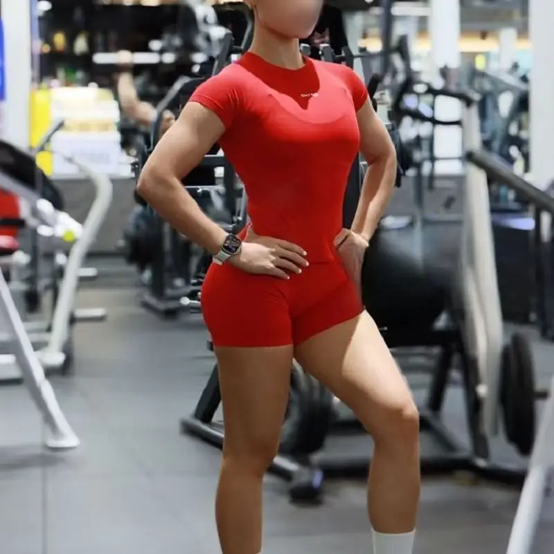 

Комплект из 2 предметов: шорты для йоги с низкой талией 2-в-1 и облегающая футболка, шорты с защитой от натирания, костюм для фитнеса, бега и тренировок