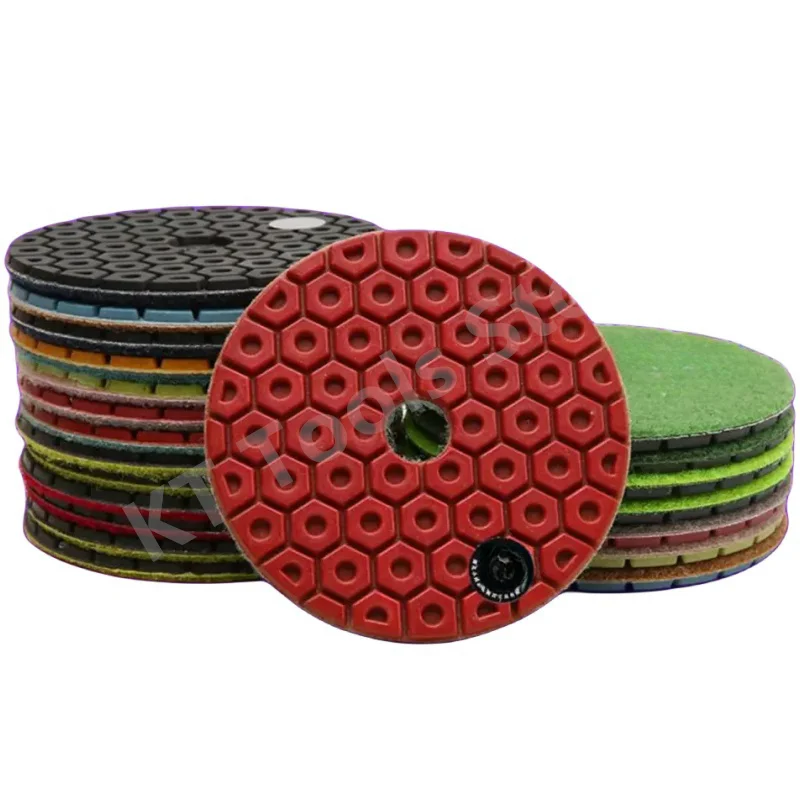 

8PCS 4" 100mm Diamond Polishing Pads Flexible Wet Buff Disc for Sanding Marble Granite Concrete Abrasive Grinding Set Tools